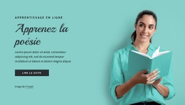 Apprenez La Poésie - Modèle De Maquette De Site Web