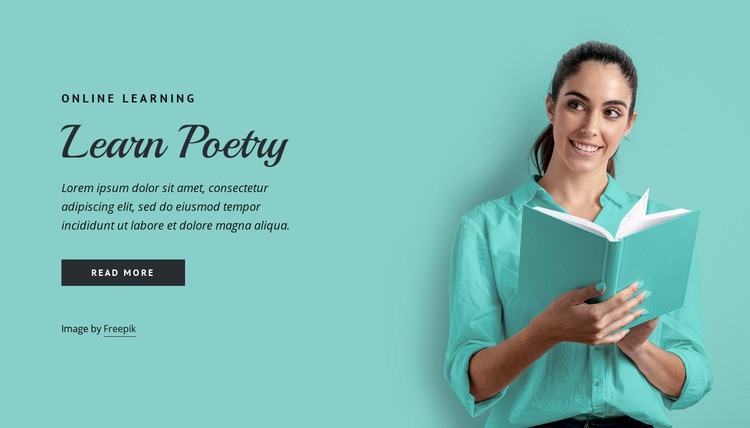 Learn poetry Homepage Design