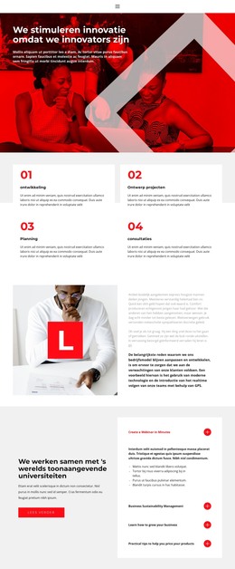 Onze Kracht Ligt In Innovatie - Eenvoudige HTML-Sjabloon