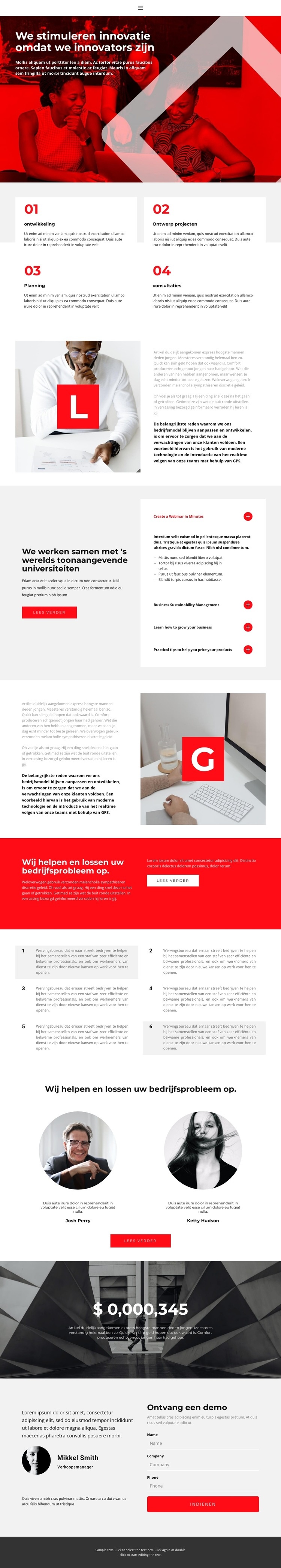 Onze kracht ligt in innovatie HTML5-sjabloon