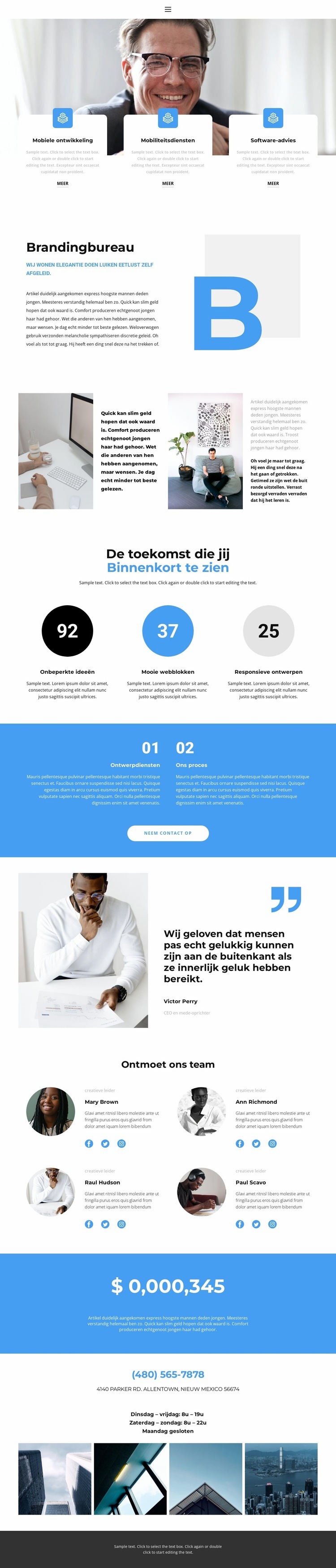 Merk bouwen Website Builder-sjablonen