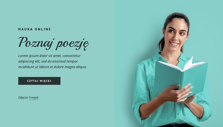 Naucz się poezji Motyw WordPress