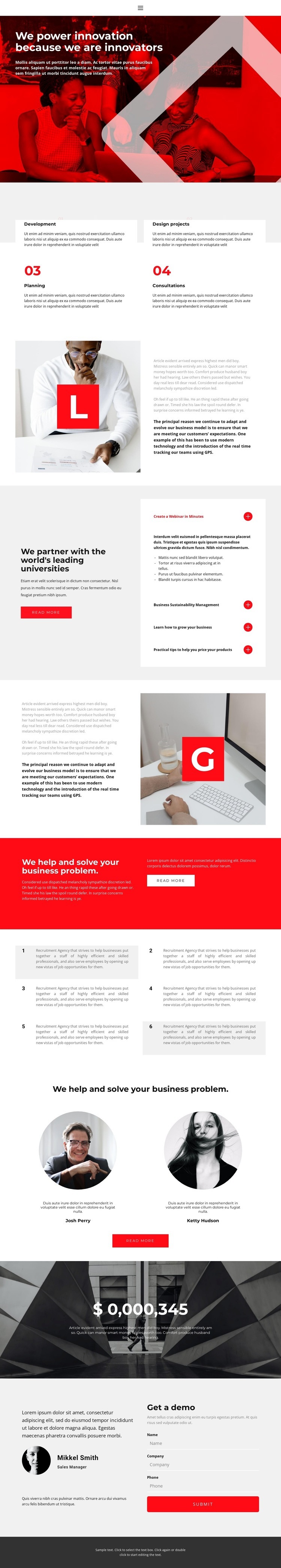 Our strength lies in innovation Squarespace Template Alternative