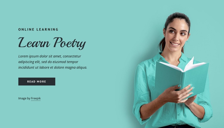 Learn poetry Wix Template Alternative
