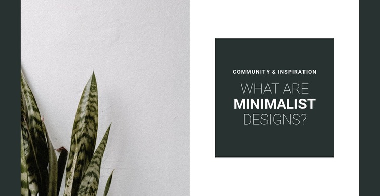 Minimalismus v barvách Html Website Builder