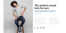 Casual Look For Man Basic CSS Template