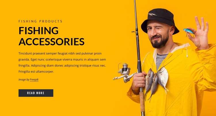 Fishing accesories CSS Template