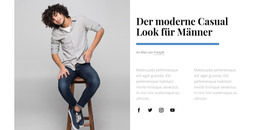Website-Layout Für Lässiger Look Für Den Menschen