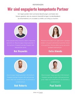 Testimonial Grid Repeater - HTML5-Zielseite