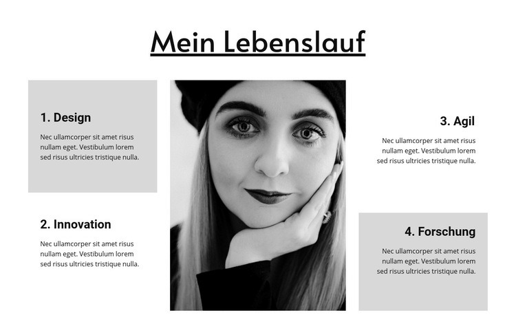 Lebenslauf eines Breitprofildesigners Website design