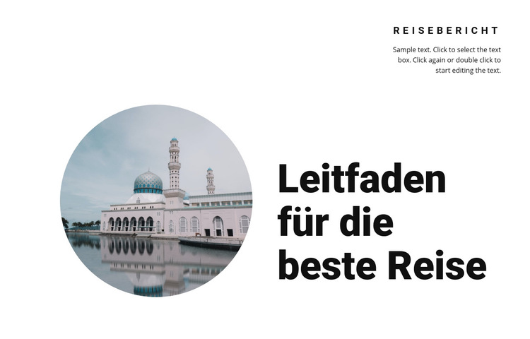 Unglaubliche Reisegeschichten Website-Vorlage