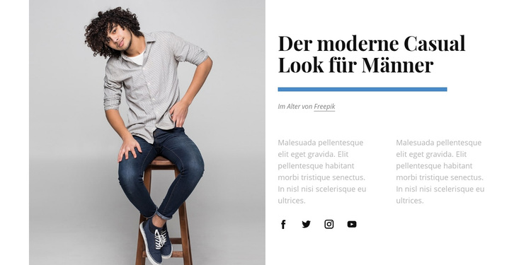 Lässiger Look für den Menschen WordPress-Theme