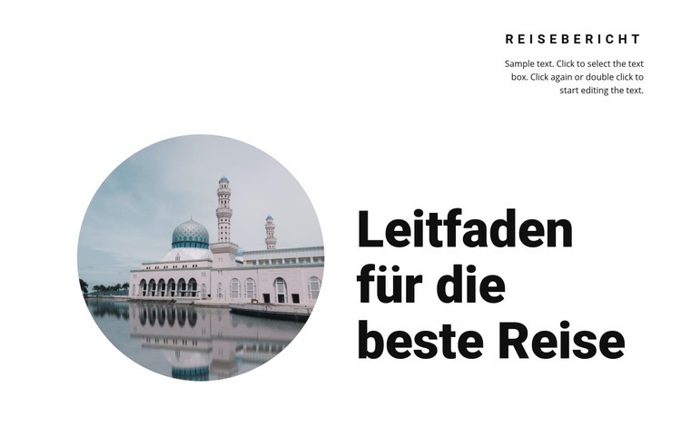 Unglaubliche Reisegeschichten Landing Page