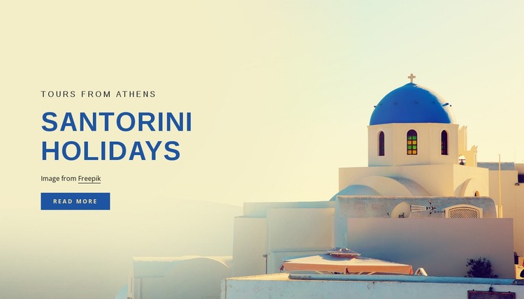 Santorini holidays Elementor Template Alternative