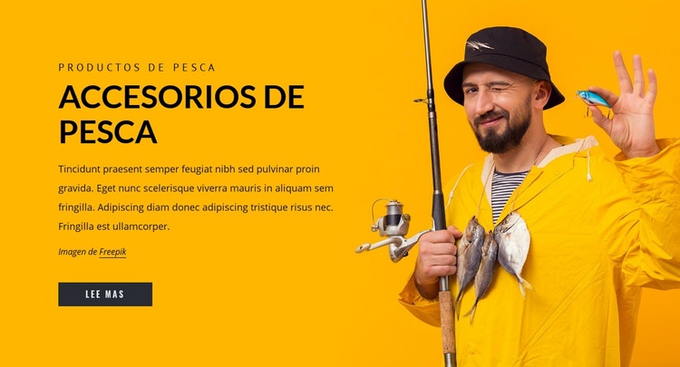 Accesorios de pesca Creador de sitios web HTML