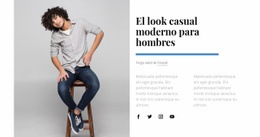 Generador De Maquetas De Sitios Web Para Look Casual Para Hombre