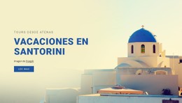 Vacaciones En Santorini Plantilla De Ancho Completo