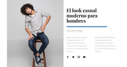 Diseño Del Sitio Web Para Look Casual Para Hombre