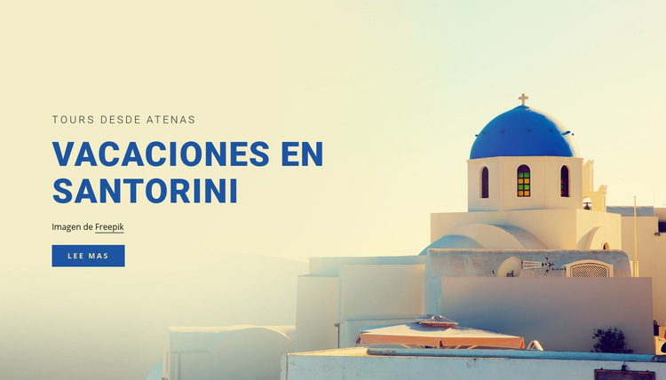 Vacaciones en Santorini Plantilla de sitio web