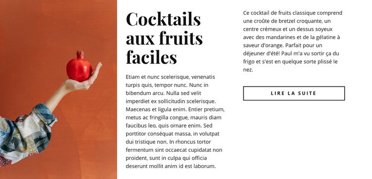 Jus de vitamines Modèles de constructeur de sites Web