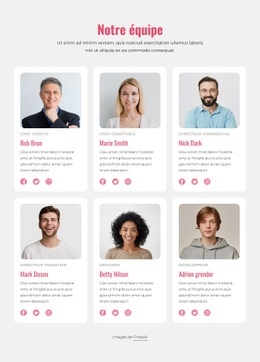 Rencontrez Le Bloc D'Équipe - HTML Builder Drag And Drop