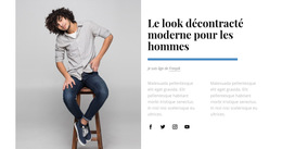 Disposition Du Site Web Pour Look Décontracté Pour Homme