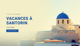Vacances À Santorin : Modèle De Site Web Simple