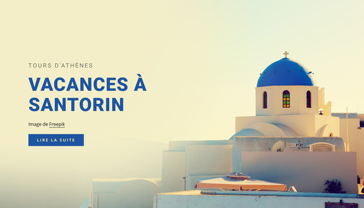 Vacances à Santorin Modèle de site Web
