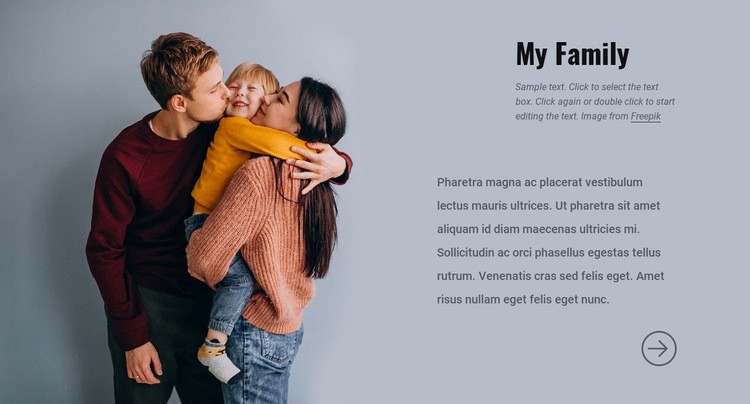 My family Homepage Design