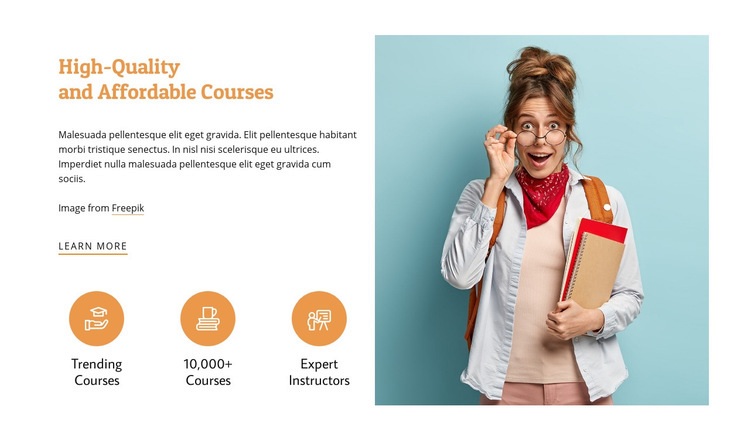 Affordable courses Homepage Design