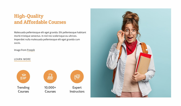 Affordable courses Html Website Builder