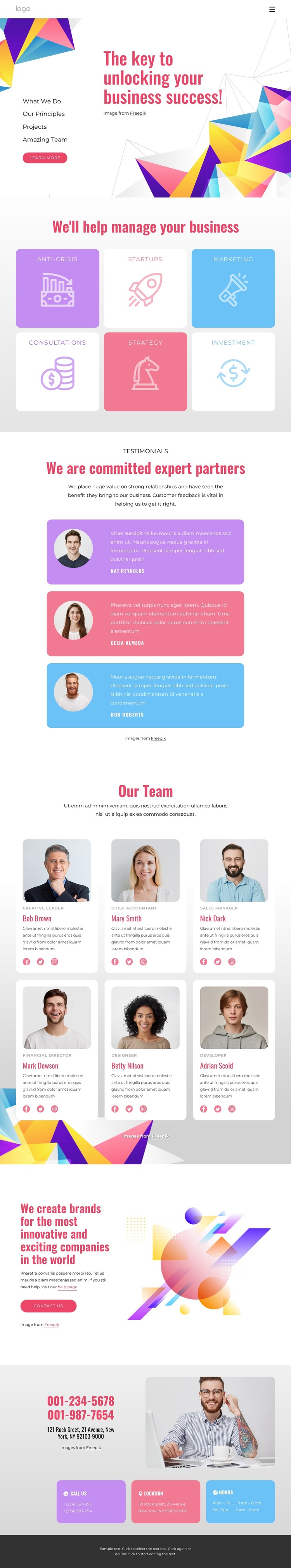 How to unlock brand success HTML5 Template
