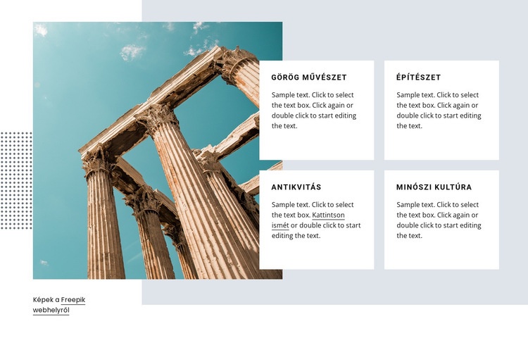Görög művészet tanfolyam CSS sablon
