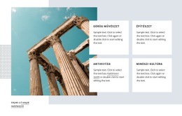 Görög Művészet Tanfolyam - HTML Oldalsablon