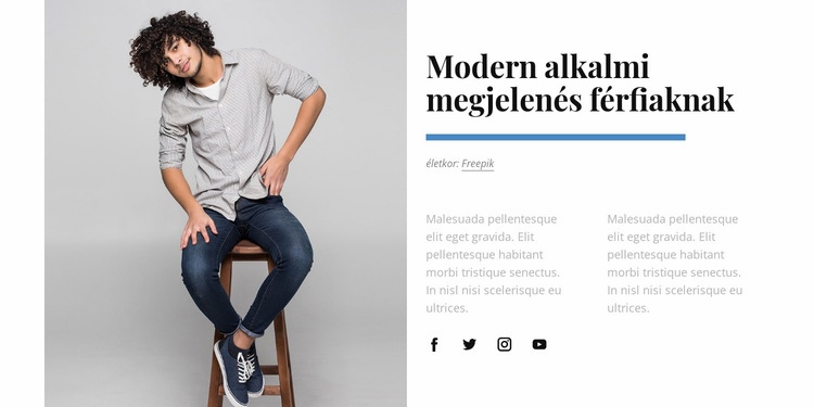 Alkalmi megjelenés az ember számára HTML Sablon