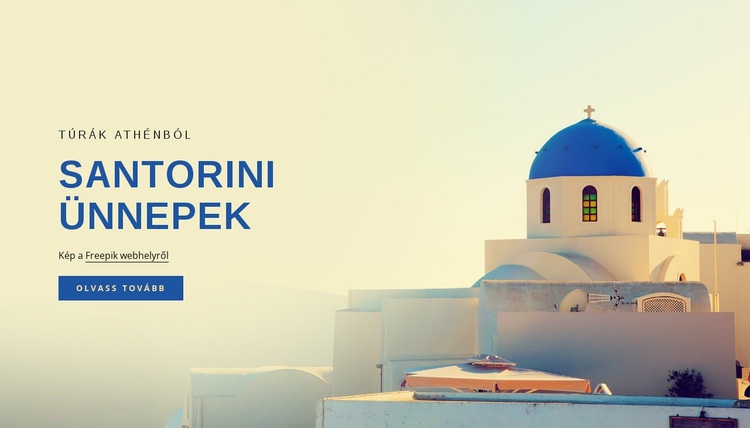 Santorini ünnepek Weboldal sablon