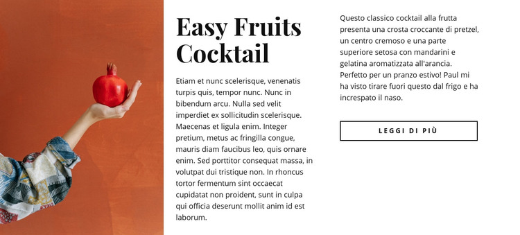 Succhi vitaminici Modello HTML