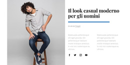 Layout Del Sito Web Per Look Casual Per Uomo