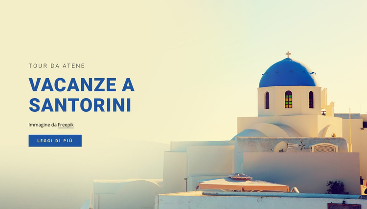 Vacanze a Santorini Modello di sito Web