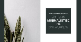 Minimalisme In Kleuren Gratis Website
