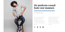 Casual Look Voor De Man - HTML-Webpaginasjabloon