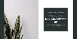 Minimalisme In Kleuren - Functionaliteit WordPress-Thema
