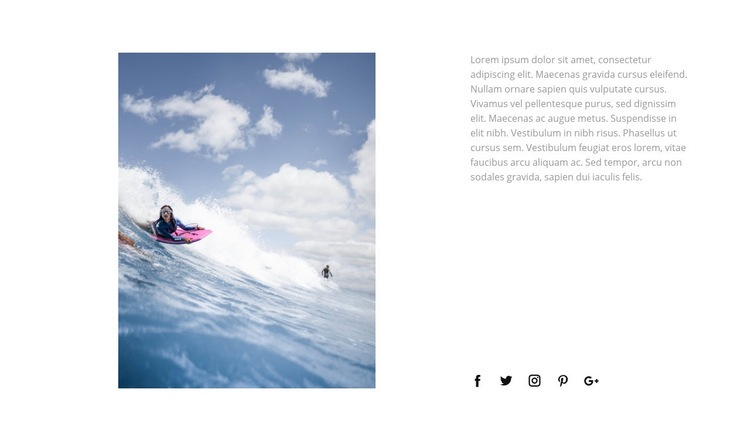 Verover de golven Website mockup