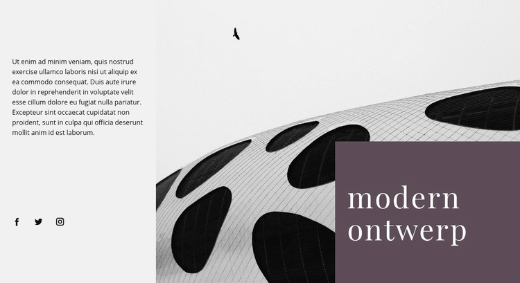 Buitenaardse vormen in architectuur Website mockup