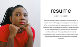 General Manager'S Resume - Free One Page Website