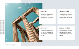 Greek Art Course - One Page Template