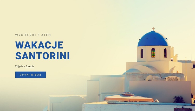 Wakacje na Santorini Projekt strony internetowej