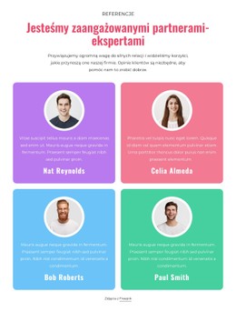 Responsywny HTML Dla Wzmacniacz Siatki Referencji