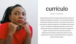 Currículo Do Gerente Geral - Design De Site Responsivo