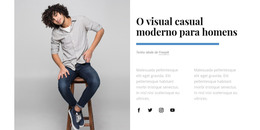 Look Casual Para Homem - Modelo De Página Da Web HTML